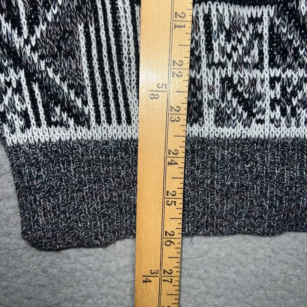 VTG Sears Roebuck Sweater Men's Sz M Gray Acrylic Geometric Pullover Grandpa 90s
